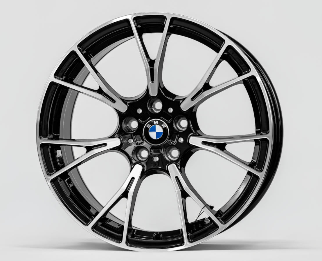 18x8.0 Forged Gloss Black Machine Face Wheel 5*112 ET30 CB 66.56
