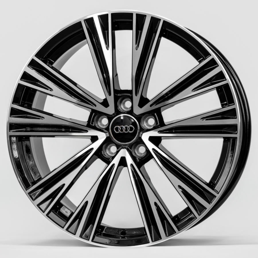 19x8.5 Black Machine Face Alloy Wheel 5*112 ET35 CB 66.45