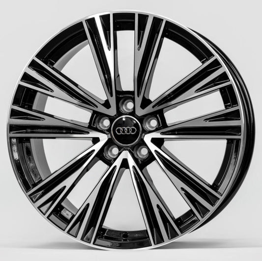 19x8.5 Black Machine Face Alloy Wheel 5*112 ET35 CB 66.45