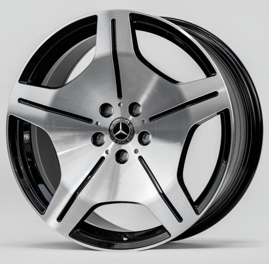 19x9.5 Forged Gloss Black Machine Face Wheel 5*112 ET43 CB 66.56