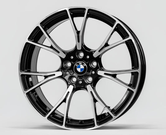 18x8.0 Forged Gloss Black Machine Face Wheel 5*112 ET30 CB 66.56