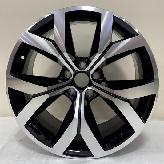 Volkswagen Touareg 19 inch OEM replacement alloy wheel in machined black finish