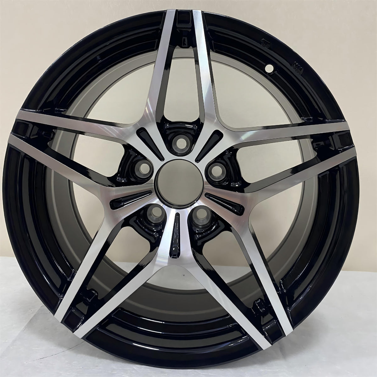 Custom 17 inch alloy wheel for Mercedes-Benz and Audi with black machined finish