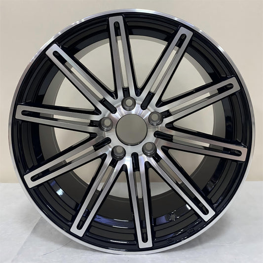 Custom YX622 18 inch alloy wheel with black machined finish