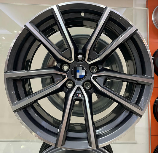 YX699 18 inch OEM automotive alloy wheel with gunmetal machined face